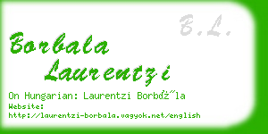 borbala laurentzi business card